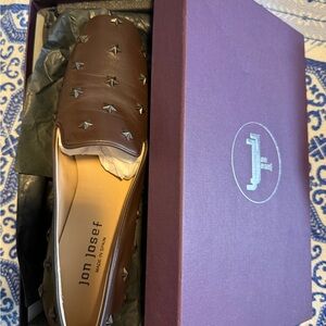 Brown Studded Men's Loafers